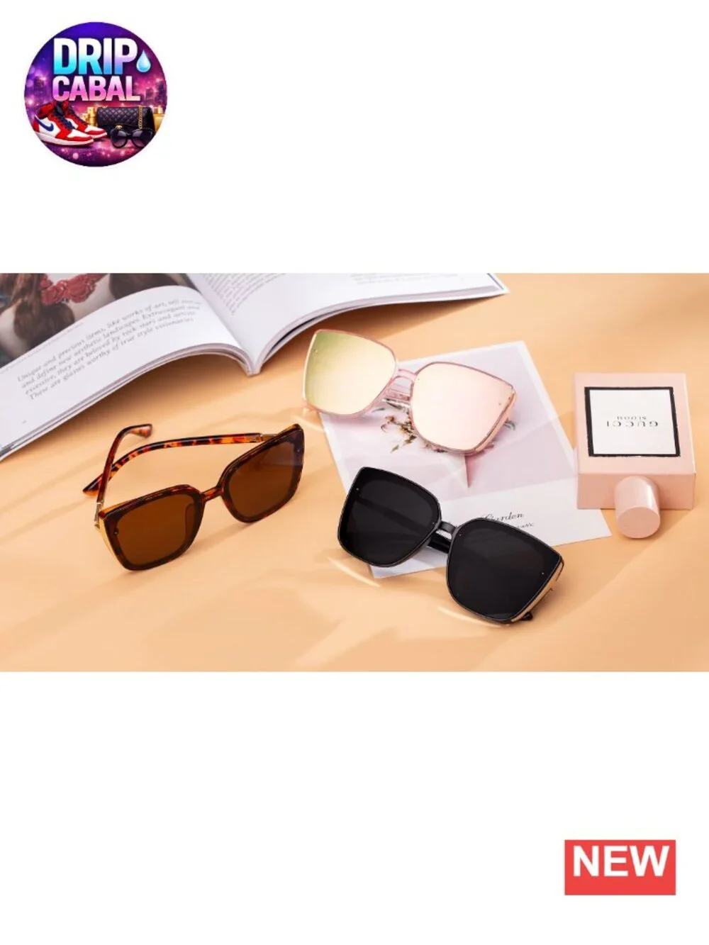 Oversized Square Sunglasses UV400 Protection Unisex